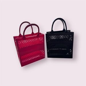 Stylish Black and Pink Tote Bag Set